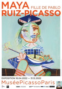 Affiche de l'exposition Maya Ruiz-Picasso, fille de Pablo au Musée Picasso