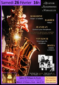 Le Quatuor de saxophones de Versailles en concert