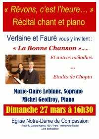 Marie-Claire Leblanc et Michel Geoffroy en concert