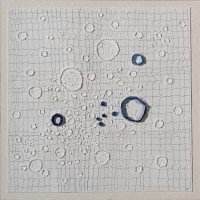 Catherine Bernis, (m)ondes, 2021, graphite et encre sur papier, 60 x 60 cm 