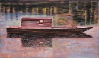 Didier Boussarie | La barque | acrylique sur toile | 114 x 195 cm | 2022