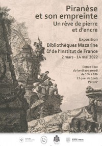 Affiche de l'exposition Piranèse et son empreinte : un rêve de pierre et d'encre à la Bibliothèque Mazarine