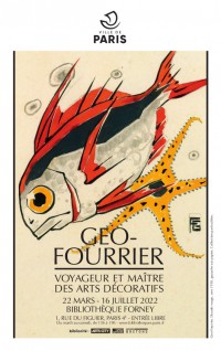 Affiche de l'exposition Geo-Fourrier à la Bibliothèque Forney