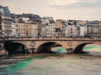 Emilio CHAPELA, La Seine / Tirage photo jet d’encre pigmentaire, peint à la main, 2022
