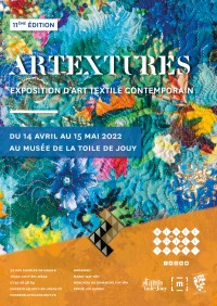 Affiche de l'exposition Artextures 2022 au Musée de la Toile de Jouy