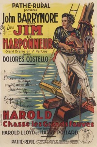 Jim le harponneur, drame de Millard Webb (1926), affiche Antonin Magne, collection Fondation Pathé