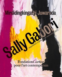 Affiche de l'exposition Mirdidinkingathi Juwarnda Sally Gabori à la Fondation Cartier pour l'art contemporain