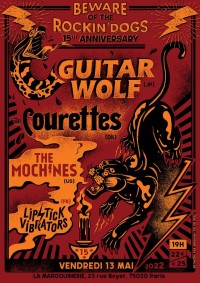 Guitar Wolf, The Courettes, The Mochines et Lipstick Vibrators à la Maroquinerie