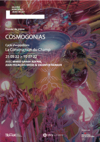 Affiche de l'exposition Cosmogonias à la Galerie municipale Jean-Collet