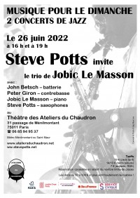 Steve Potts et Jobic Le Masson trio aux Ateliers du Chaudron