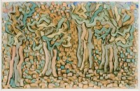 Paul Klee, Arbre parmi les pierres, 1937, Aquarelle sur papier, 32,5 × 49 cm