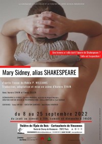 Affiche Mary Sidney, alias Shakespeare - Théâtre de l'Épée de Bois