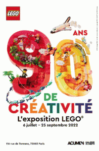 Affiche de l'exposition LEGO® : 90 ans de créativité à la Galerie Joseph