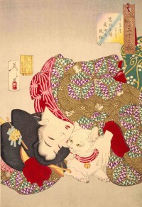 Trente-deux façons d’être : Être agaçante (détail), Tsukioka Yoshitoshi, 1888, collection du Edo-Tokyo Museum