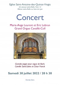 Marie-Ange Leurent et Éric Lebrun en concert