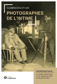 Affiche de l'exposition Clemenceau et les photographes de l'Intime au Musée Clemenceau