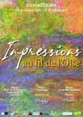 Affiche de l'exposition Impressions au fil de l'Oise au Musée d'Art et d'Histoire Louis-Senlecq