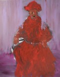 Ciro Rizzo, Le cardinal, technique mixte sur toile, 162 x 130 cm, 2021