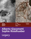 Affiche de l'exposition Alberto Giacometti / Sophie Ristelhueber : Legacy à l'Institut Giacometti