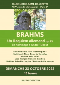 Brahms : Un Requiem allemand en concert
