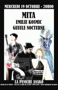 Gueule Nocturne, Emilie Kosmic et Mita en concert