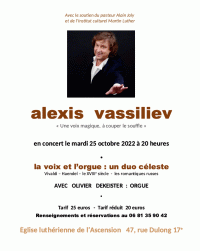 Affiche du concert Alexis Vassiliev et Olivier Dekeister