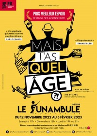Affiche Marion Pouvreau : Mais t'as quel âge ? - Le Funambule Montmartre