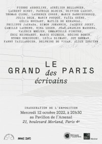 Affiche Le Grand Paris des écrivains
