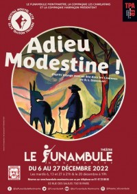 Affiche Adieu, Modestine ! - Le Funambule Montmartre