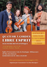 Le Quatuor Libre Esprit en concert