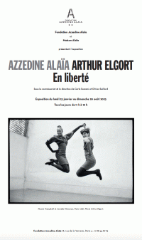 Affiche de l'exposition Azzedine Alaïa et Arthur Elgort, En liberté à la Fondation Azzedine Alaïa en 2023