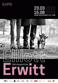 Affiche de l'exposition Elliott Erwitt, Dans l'objectif au Musée Maillol