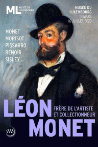 Affiche de l'exposition "Léon Monet, Frère de l'artiste et collectionneur" au Musée du Luxembourg