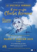 Affiche Hier encore, spectacle hommage à Charles Aznavour - La Nouvelle Ève