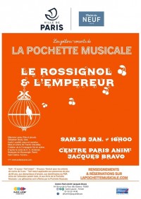 Affiche Le Rossignol et l'Empereur - Centre Paris Anim' Jacques Bravo