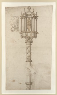 Giovanni Battista Rosso dit Rosso Fiorentino, Projet du bâton cantoral de Notre-Dame de Paris, 1538, Collection privée 