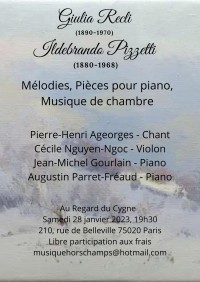 Pierre-Henri Ageorges, Cécile Nguyen-Ngoc, Jean-Michel Gourlain et Augustin Parret-Fréaud en concert