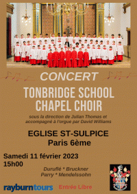 Tonbridge School Chapel Choir et David Williams en concert