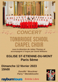 Tonbridge School Chapel Choir et David Williams en concert