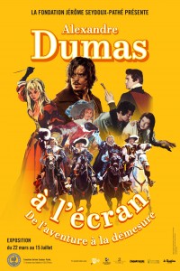 Affiche de l'exposition Alexandre Dumas à l'écran à la Fondation Jérôme Seydoux-Pathé