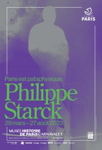Affiche de l'exposition "Philippe Starck, Paris est pataphysique" au Musée Carnavalet
