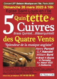 Le Quintette de cuivres des Quatre Vents en concert
