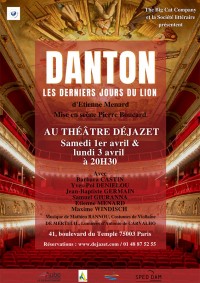Affiche Danton, les derniers jours du lion - Théâtre Déjazet