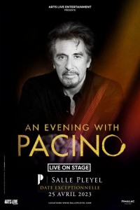 Affiche An Evening with Al Pacino - Salle Pleyel