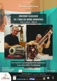 Pandit Pushpraj Koshti et John Boswell en concert