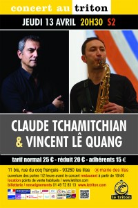 Claude Tchamitchian et Vincent Lê Quang au Triton