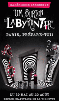 Affiche Exposition Tim Burton, Le labyrinthe - Espace Chapiteaux - La Villette
