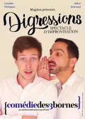 Affiche Digressions - Duo d’improvisation - Comédie des Trois Bornes