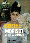 Affiche de l'exposition Berthe Morisot et l'art du XVIIIe siècle au Musée Marmottan Monet