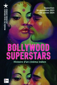 Affiche de l'exposition "Bollywood superstars. Histoire d'un cinéma indien"